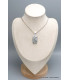 Pendentif rectangulaire en Jaspe Maligano blanc Bijoux en Jaspe PU20.3