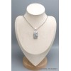 Pendentif rectangulaire en Jaspe Maligano blanc Bijoux en Jaspe PU20.3
