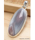 Pendentif Agate de Botswana gris vieux rose Bijoux en Agate PU21.3