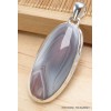 Pendentif Agate de Botswana gris vieux rose Bijoux en Agate PU21.3