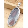 Pendentif Agate de Botswana gris vieux rose Bijoux en Agate PU21.3