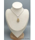 Pendentif Quartz rutile doré oval Pendentifs pierres naturelles PU31.3
