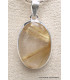 Pendentif Quartz rutile doré oval Pendentifs pierres naturelles PU31.3