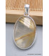 Pendentif Quartz rutile doré oval Pendentifs pierres naturelles PU31.3