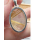 Pendentif Quartz rutile doré oval Pendentifs pierres naturelles PU31.3