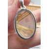 Pendentif Quartz rutile doré oval Pendentifs pierres naturelles PU31.3