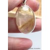 Pendentif Quartz rutile doré oval Pendentifs pierres naturelles PU31.3