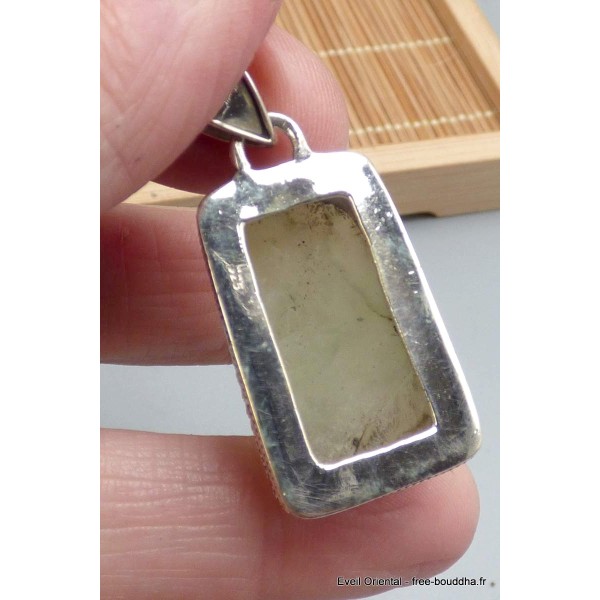 Pendentif Préhnite brute style ancien Bijoux en Préhnite PU19.2