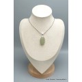 Pendentif oval en Préhnite brute Bijoux en Préhnite PU19.3
