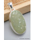 Pendentif oval en Préhnite brute Bijoux en Préhnite PU19.3