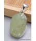 Bijoux Préhnite brute Pendentif oval Bijoux en Préhnite PU19.4