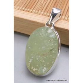 Bijoux Préhnite brute Pendentif oval Bijoux en Préhnite PU19.4