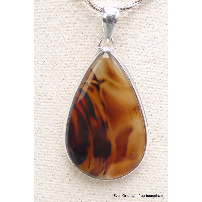 Pendentif goutte Agate du Montana (Yellow Stone) Pendentifs pierres naturelles PU11.2