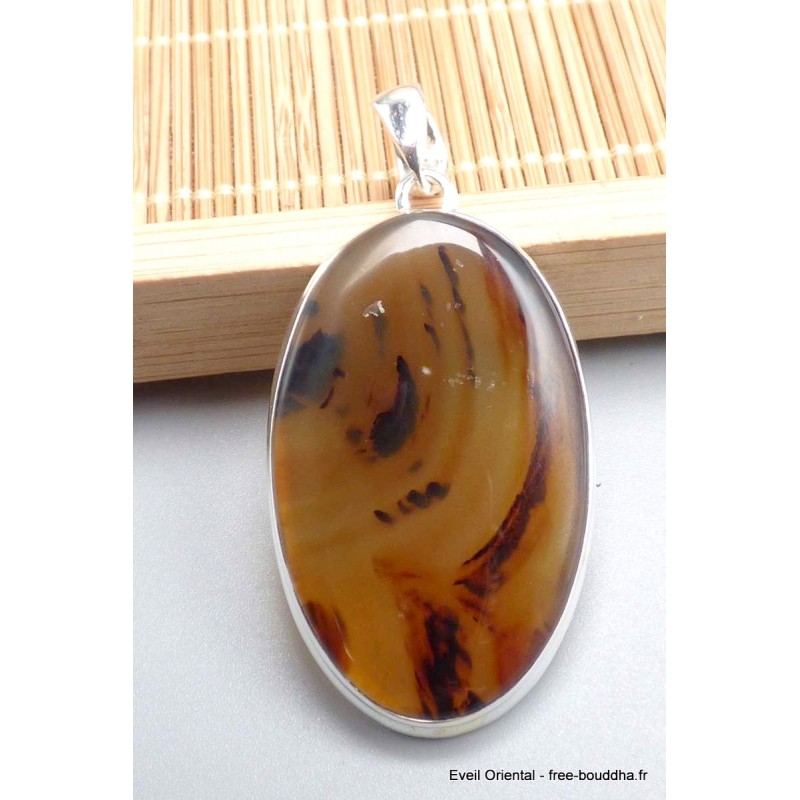 Pendentif Agate de Yellow Stone (Montana) Pendentifs pierres naturelles PU11.3