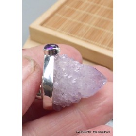 Bijoux Pendentif Quartz Spirit et améthyste Bijoux en Quartz PU28.4