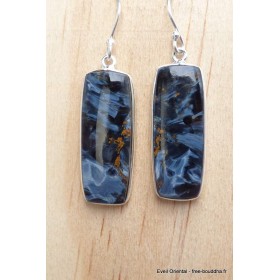 Boucles d'oreilles pendantes Pietersite bleue qualité AAA Boucles d'oreilles en pierres YM53.3