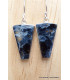 Boucles d'oreilles Pietersite bleue triangulaires Boucles d'oreilles en pierres YM53.4