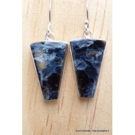 Boucles d'oreilles Pietersite bleue triangulaires Bijoux en Pietersite YM53.4