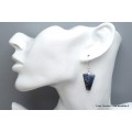 Boucles d'oreilles Pietersite bleue triangulaires Boucles d'oreilles en pierres YM53.4