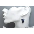 Boucles d'oreilles Pietersite bleue triangulaires - Boucles d'oreilles en pierres naturelles