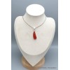 Pendentif Cornaline facettée forme libre Bijoux en Cornaline PU76.2