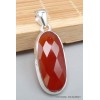 Pendentif Cornaline ovale facettée Pendentifs pierres naturelles PU76.3