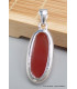 Pendentif Cornaline ovale facettée Pendentifs pierres naturelles PU76.3