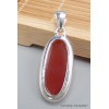 Pendentif Cornaline ovale facettée Pendentifs pierres naturelles PU76.3