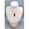 Pendentif Cornaline ovale facettée Pendentifs pierres naturelles PU76.3