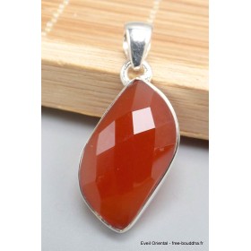 Pendentif Cornaline facettée forme libre-ci Bijoux en Cornaline PU76.4
