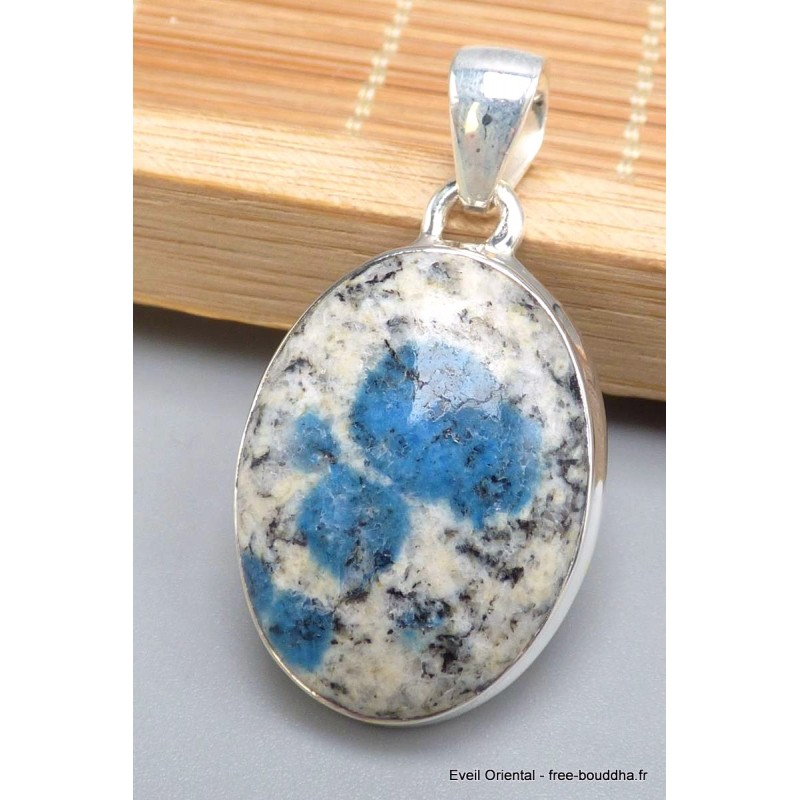 Pendentif Jaspe K2 Azurite oval Pendentifs pierres naturelles PU73.2