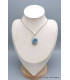 Pendentif Jaspe K2 Azurite oval Pendentifs pierres naturelles PU73.2