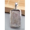 Pendentif argent Oxyde de Cobalt brut rectangulaire Pendentifs pierres naturelles PU72.3