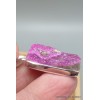 Pendentif argent Oxyde de Cobalt brut rectangulaire Pendentifs pierres naturelles PU72.3