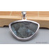 Pendentif Pierre de Lune noire larvikite semi-rond Pendentifs pierres naturelles PU71.2