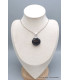 Pendentif rond en Nuumite naturelle Bijoux en Nuumite PU75.8