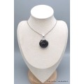 Pendentif rond en Nuumite naturelle Bijoux en Nuumite PU75.8