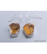 Boucles d'oreilles Citrine brute