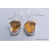 Boucles d'oreilles Citrine brute Bijoux en Citrine pac93.10