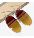 Boucles d'oreilles Jaspe Mokaïte ovales Bijoux en Jaspe CWA111