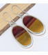 Boucles d'oreilles Jaspe Mokaïte ovales Bijoux en Jaspe CWA111