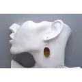 Boucles d'oreilles Jaspe Mokaïte ovales - Bijoux en Jaspe