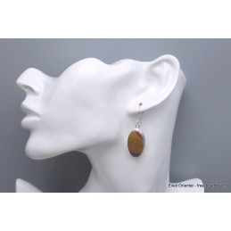 Boucles d'oreilles pendantes en Jaspe Mokaïte Bijoux en Jaspe CWA111.1