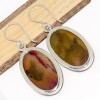 Boucles d'oreilles ovales en Jaspe Mokaïte Bijoux en Jaspe CWA111.2