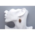 Boucles d'oreilles ovales en Jaspe Mokaïte Bijoux en Jaspe CWA111.2