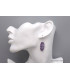Boucles d'oreilles Lepidolite forme ovale Bijoux en Lepidolite CWA112.1