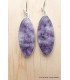 Boucles d'oreilles Lepidolite forme ovale Bijoux en Lepidolite CWA112.1