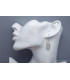 Boucles d'oreilles en pierre de lune du Sri Lanka Bijoux en Pierre de Lune du Sri Lanka CWA113.1