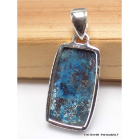 Pendentif Shattuckite d'Arizona rectangulaire Bijoux en Shattuckite PU83.6