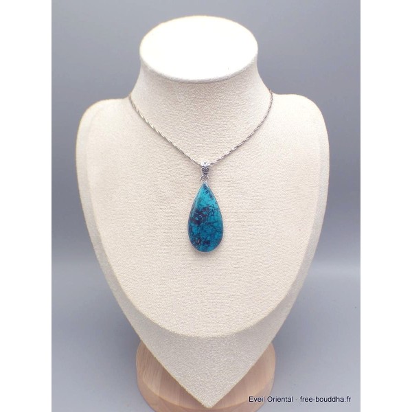 Pendentif goutte en Shattuckite détail bélière Pendentifs pierres naturelles CWA73.9